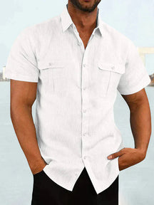 Coofandy Short Sleeve Shirt With Pockets coofandy White M 