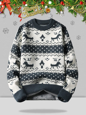 Christmas Fashion Casual Knit Sweater Sweaters coofandystore Dark Grey M 
