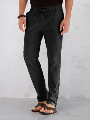 Coofandy loose waist solid color sweatpants coofandystore Black S 