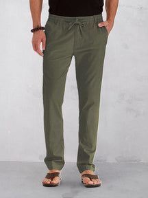 Coofandy loose waist solid color sweatpants coofandystore Army Green S 