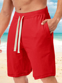 Casual Drawstring Beach Sports Shorts Shorts coofandystore Red S 