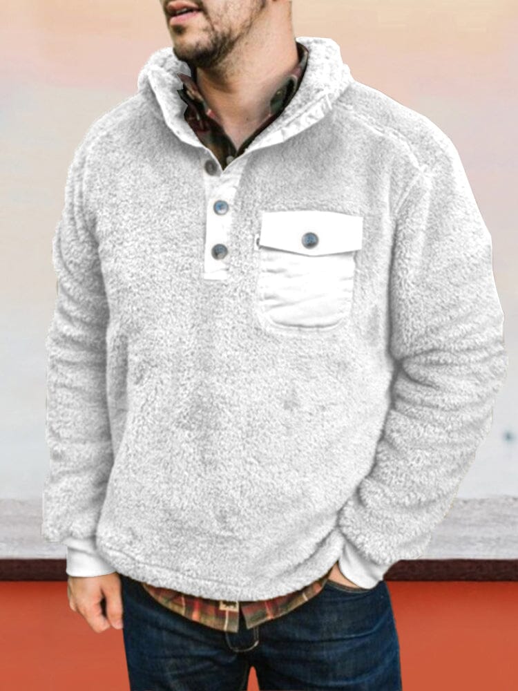 Cardigan Plush Flannelette Sweater Jacket Jackets coofandystore White S 
