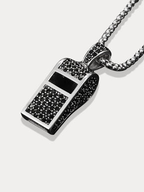 Titanium Whistle Pendant Necklace
