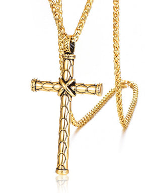 Vintage Cross Pendant Chain Necklace Necklace coofandy 