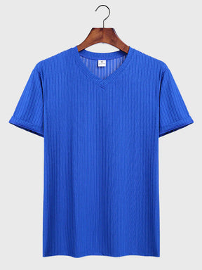 Coofandy V-neck T-shirt coofandy Blue M 