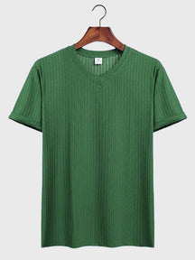 Coofandy V-neck T-shirt coofandy Green M 