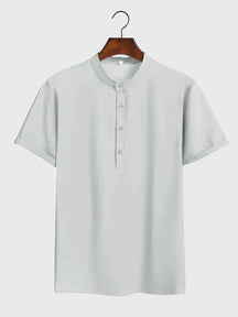 Coofandy Cotton Style U Neck T-shirt T-shirt coofandy Grey S 