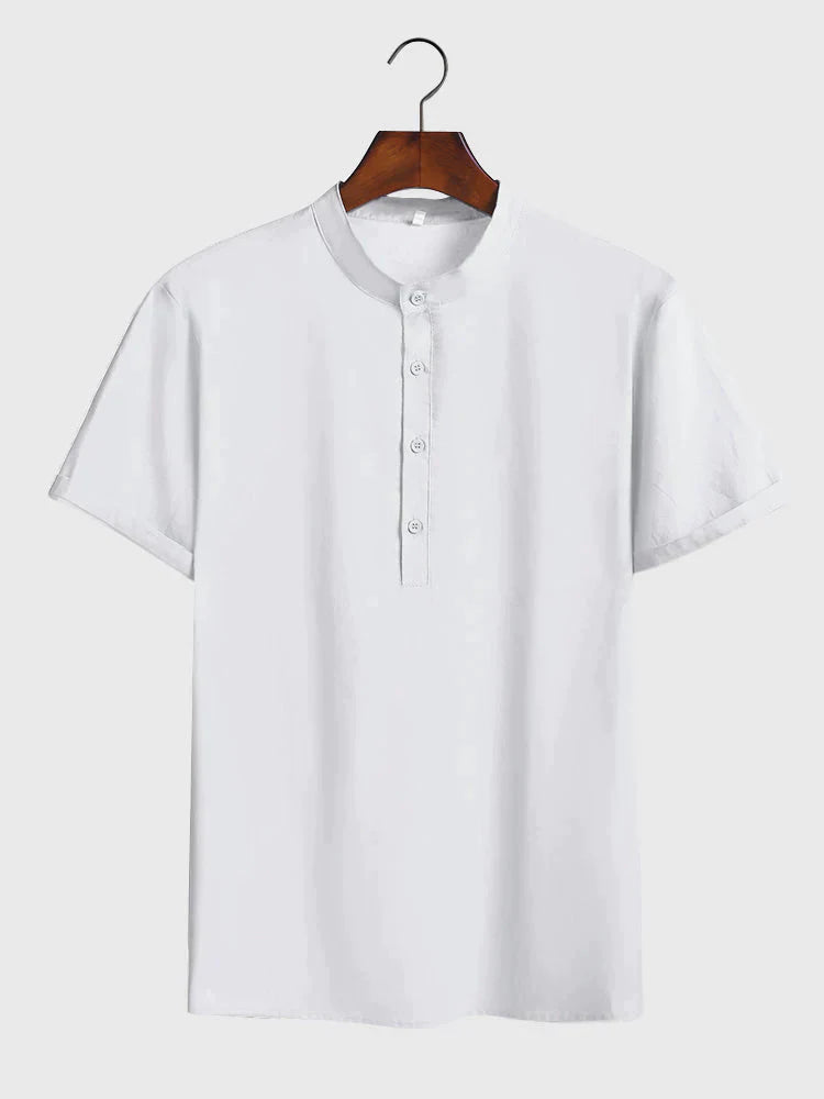 Coofandy Cotton Style U Neck T-shirt T-shirt coofandy Beige S 