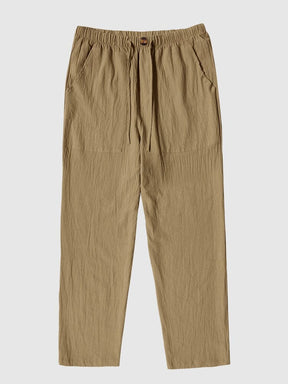 Linen Style Yoga Pants With Pockets Pants coofandystore Dark Yellow S 
