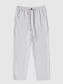Coofandy Linen Style Yoga Pants With Pockets coofandystore White S 