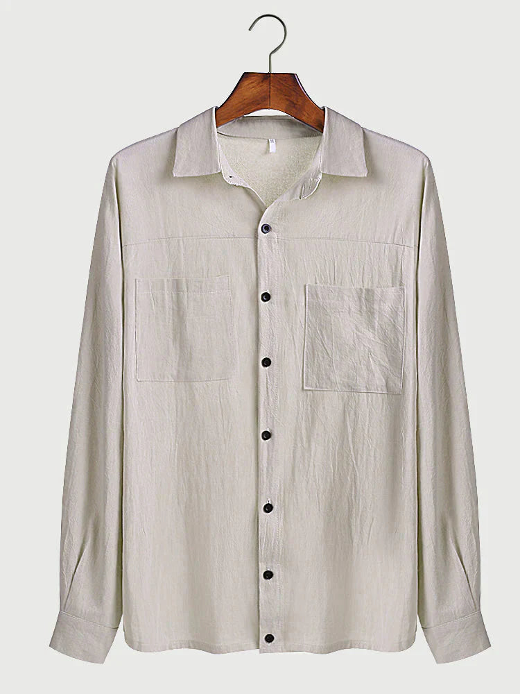 Coofandy Cotton Style Shirt With Pocket coofandy Grey S 