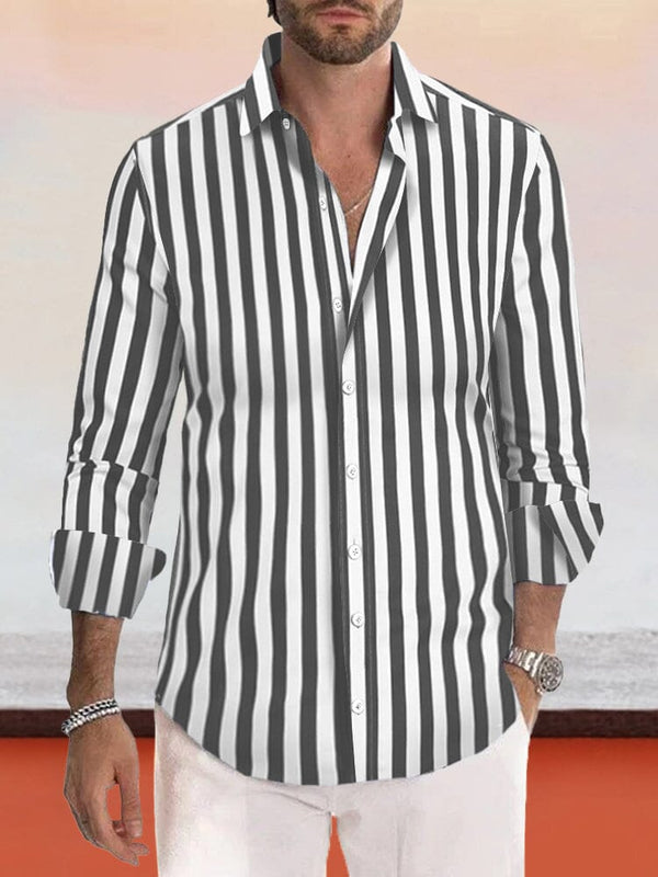 Coofandy Striped Cotton Shirt 2 Shirts coofandy Grey S 