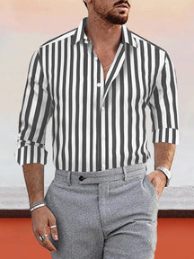 Coofandy Striped Cotton Shirt 1 Shirts coofandy Grey S 