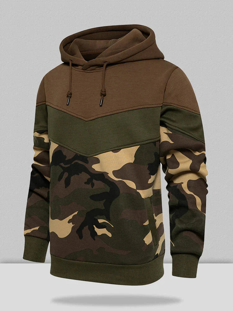 Multicolor camo hoodie jumper Hoodies coofandystore Brown-Army Green S 