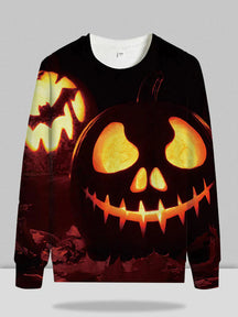 Halloween Pattern Sweater coofandystore Black S 