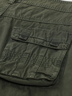 Cotton Loose Straight Multi-Pocket Pants coofandystore 