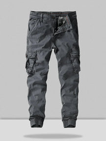 cotton style multi-pocket cargo pants coofandystore Grey 29 
