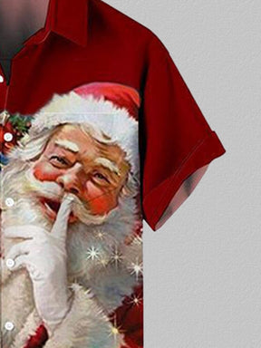 Christmas Santa short sleeve shirt with packet Shirts & Polos coofandystore 