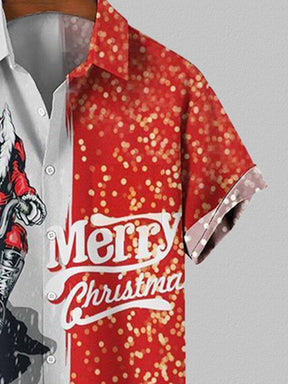Merry Christmas Printed Loose Short-sleeved Shirt Shirts & Polos coofandystore 