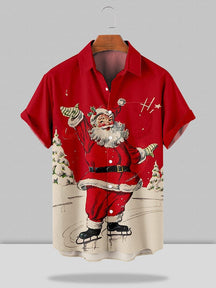 Santa Claus Graphic Shirt Shirts coofandystore Red S 