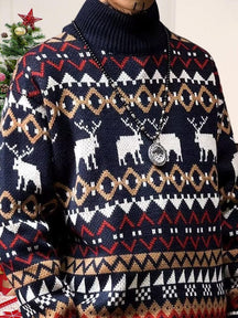 Christmas Turtleneck Sweater Sweaters coofandystore Black M 