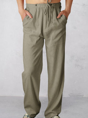 loose lightweight linen style pants Pants coofandystore Army Green S 