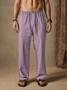 Casual Cotton Linen Style Pants Pants coofandystore Purple S 