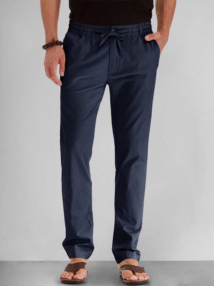 Casual Cotton Sweatpants Pants coofandystore Navy Blue S 