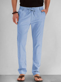 Casual Cotton Sweatpants Pants coofandystore Blue S 
