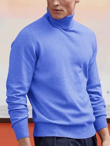 wool turtleneck bottoming sweater Sweaters coofandystore Light Blue S 