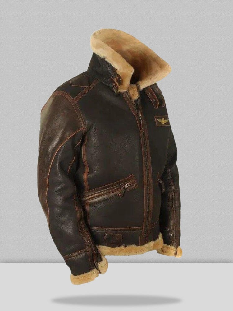 Lapel Neck Fleece Jacket Coat Coat coofandystore Brown S 