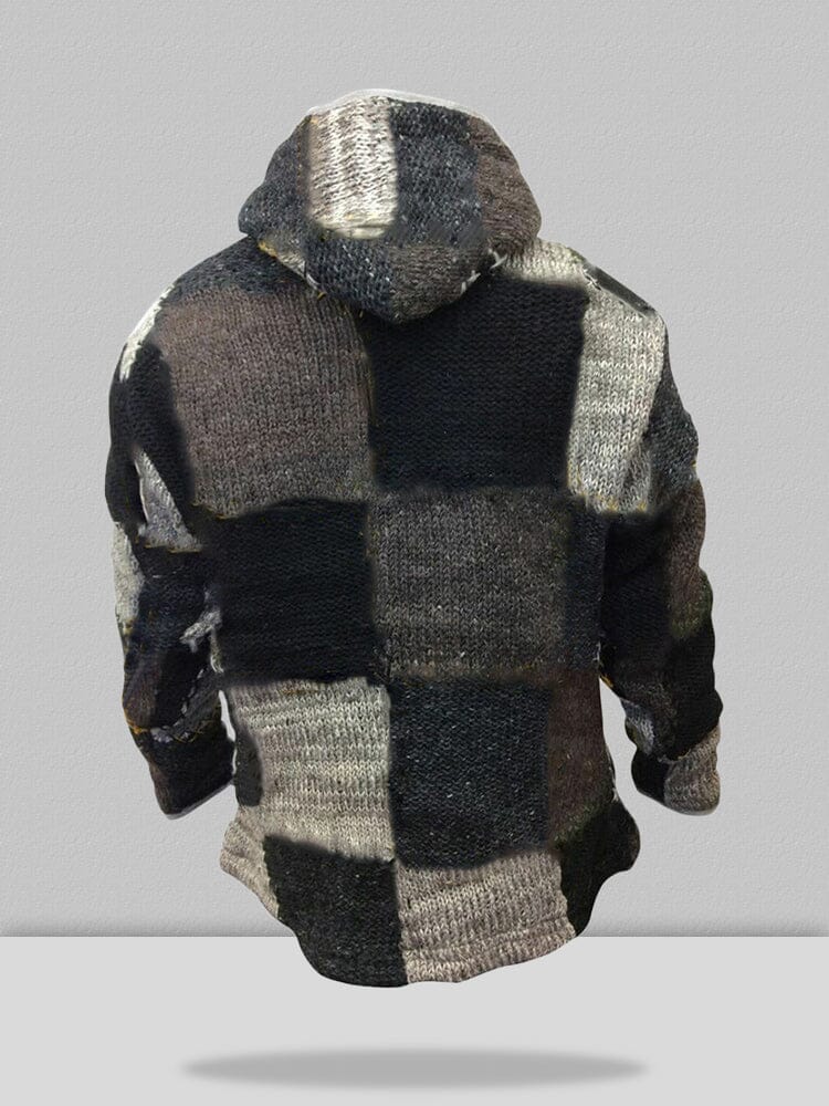 Splicing Zipper Hooded Sweater Coat coofandystore 