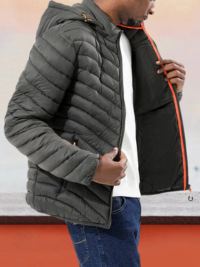 Light cotton jacket with removable hood Coat coofandystore 