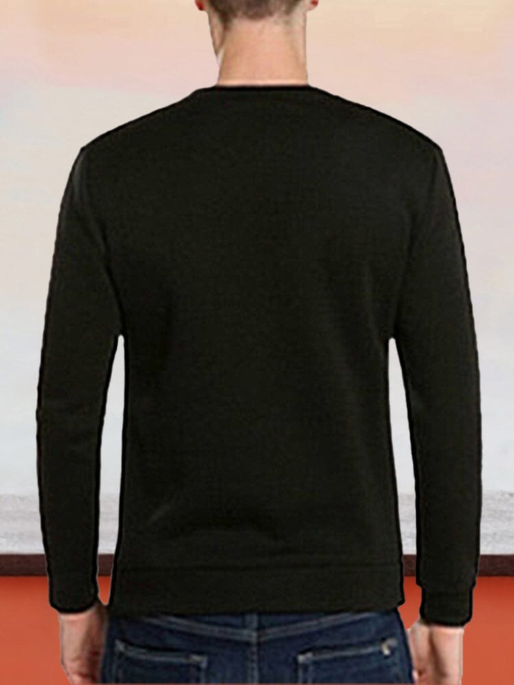 round neck long sleeve hoodie with zipper Sweaters coofandystore 