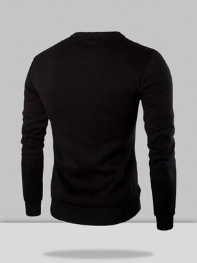 round neck long sleeve hoodie with zipper Sweaters coofandystore 