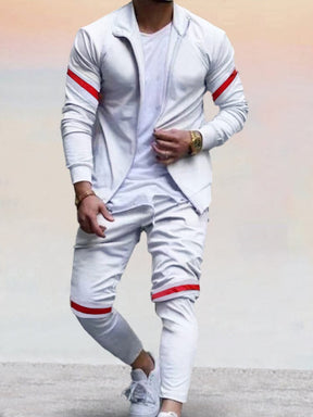 Casual Sport Hoodie and Pants Set Sports Set coofandystore White M 
