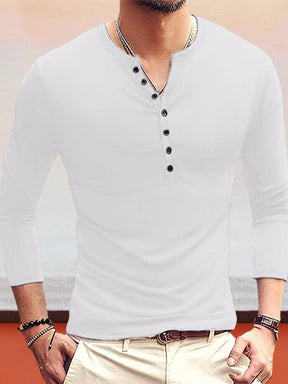 Solid Round Neck Shirt Shirts & Polos coofandystore White S 