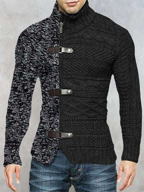 Two-Tone Zipper Sweater
