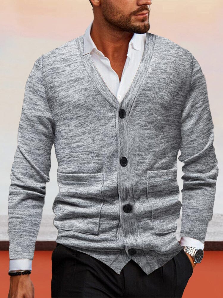 Soft Anti-Pilling Knitted Cardigan Sweaters coofandystore Grey S 