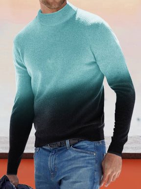 Soft Slim Fit Gradient Sweater Sweaters coofandystore Light Green M 