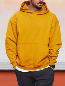 Pullover Hoodie With Pocket Hoodies coofandystore Yellow M 
