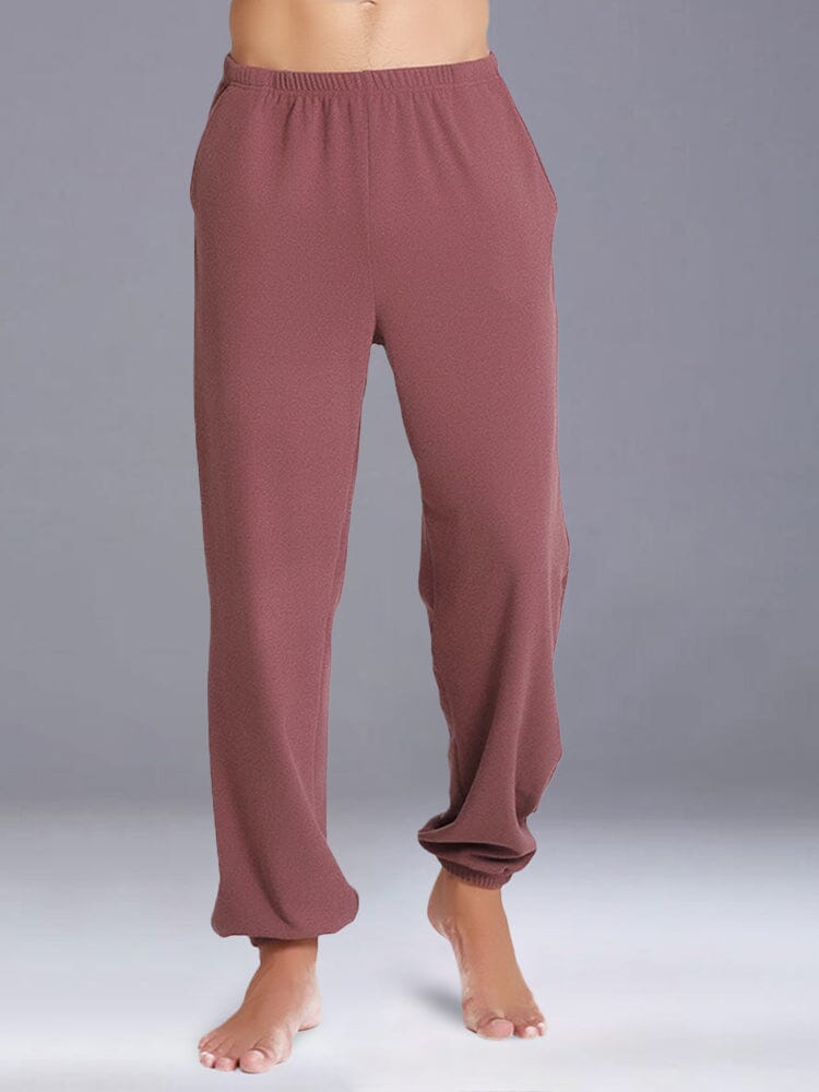 Casual Self-Heating Stretchy Fleece Pants Pants coofandystore Lotus Root Pink M 