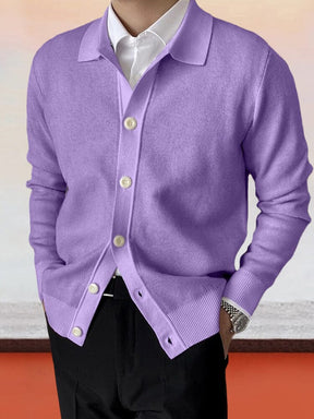Casual Cardigan Knitted Sweater Sweaters coofandystore Purple M 