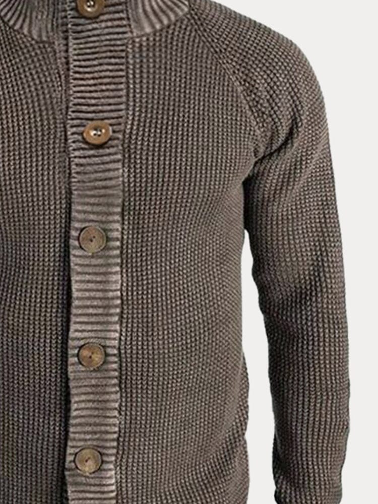 High Neck Button Sweater Coat Coat coofandystore 