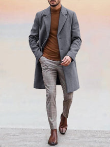 Double-sided Tweed Coat Coat coofandystore Grey XS 