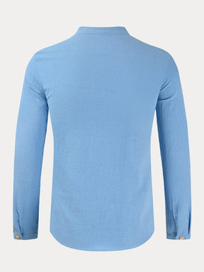 Casual V-Neck Button Up Linen Shirt Shirts & Polos coofandystore 