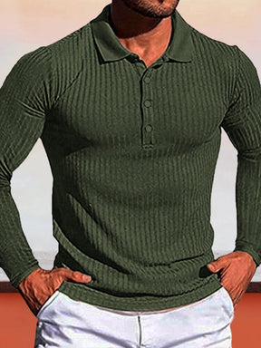 Slim Fit Stretchy Polo Shirt Polos coofandystore Army Green S 