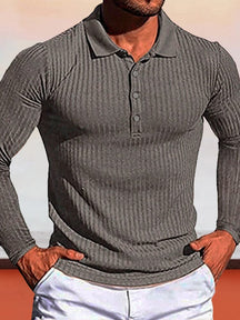 Slim Fit Stretchy Polo Shirt Polos coofandystore Dark Grey S 