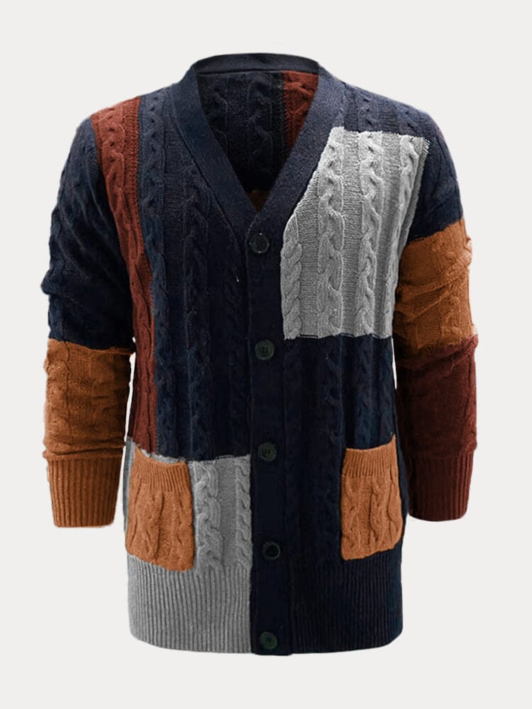 Color Block Sweater Coat