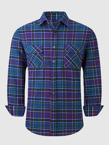Casual Plaid Graphic Flannelette Shirt Shirts & Polos coofandystore PAT2 S 